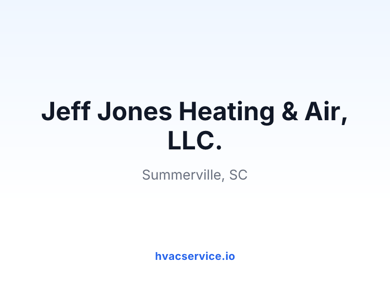 Jeff Jones Heating & Air, LLC.