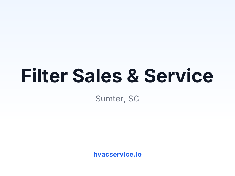 Filter Sales & Service