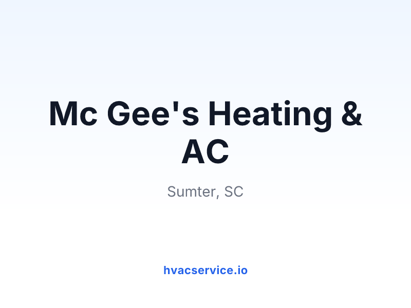 Mc Gee's Heating & AC
