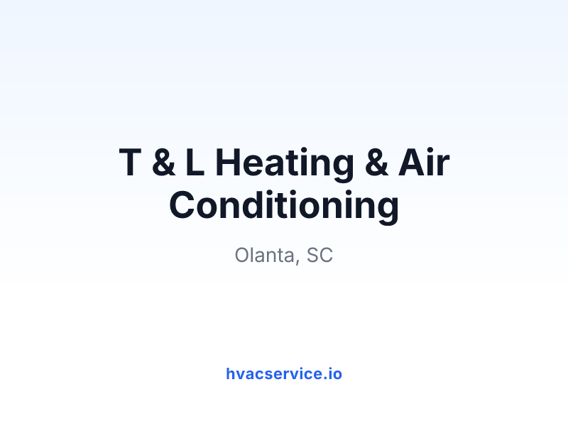 T & L Heating & Air Conditioning