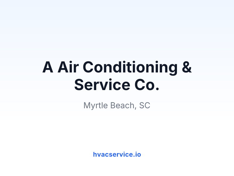 A Air Conditioning & Service Co.