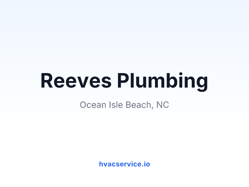 Reeves Plumbing