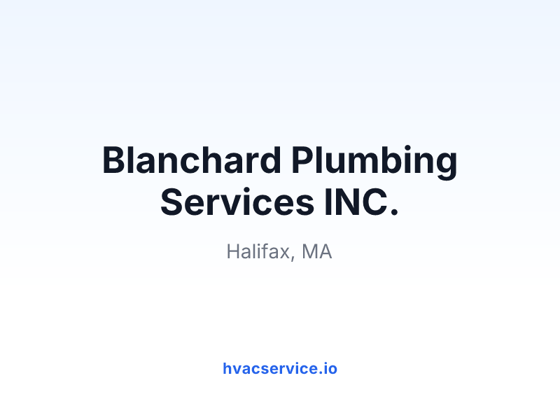 Blanchard Plumbing Services INC.