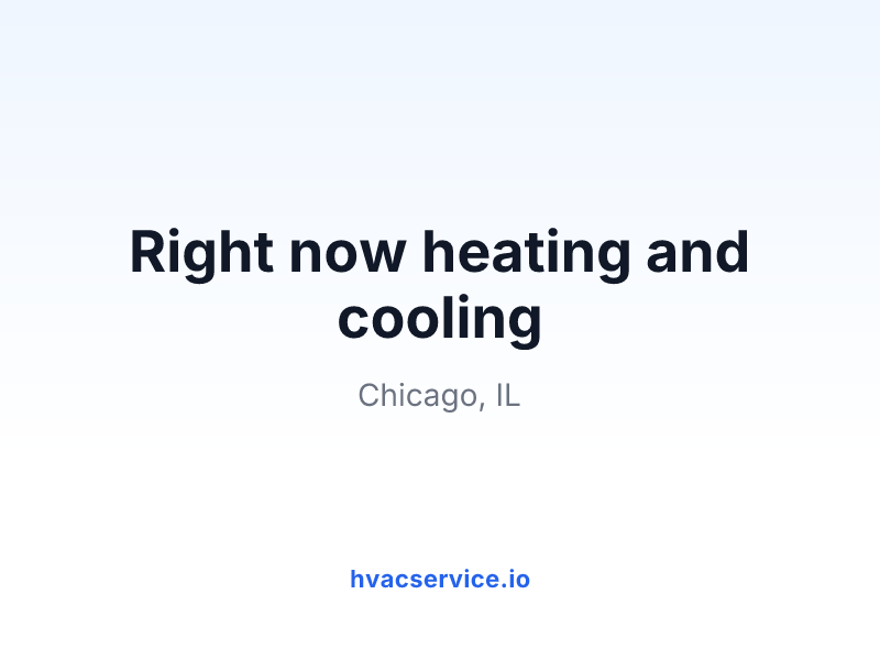 Right now heating and cooling