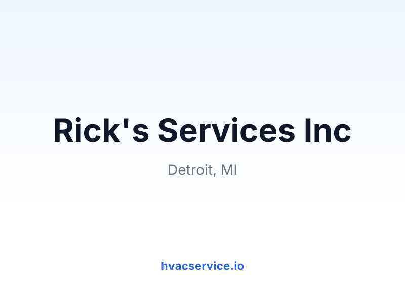 Rick's Services Inc
