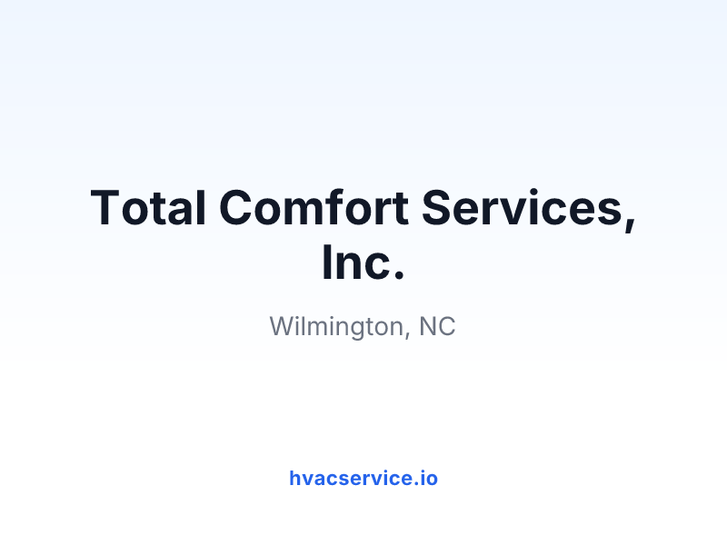 Total Comfort Services, Inc.