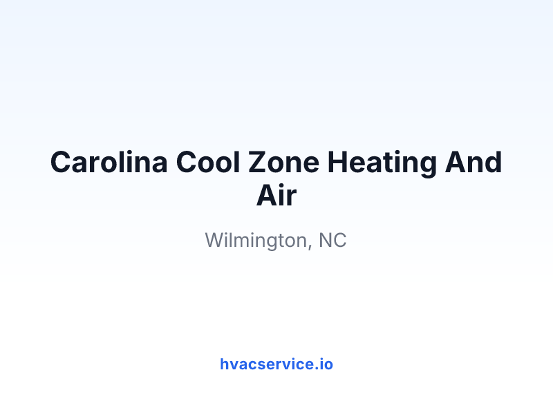 Carolina Cool Zone Heating And Air