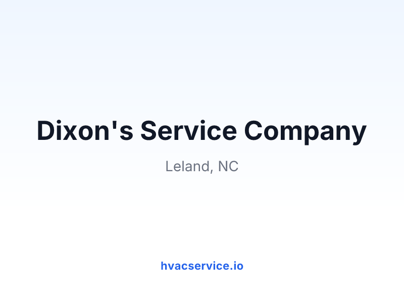 Dixon's Service Company