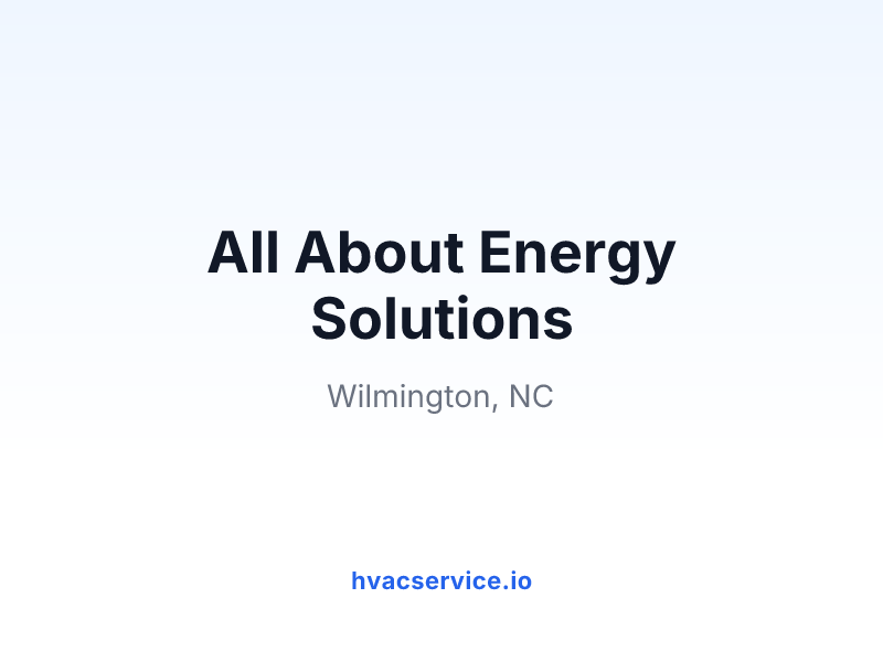 All About Energy Solutions