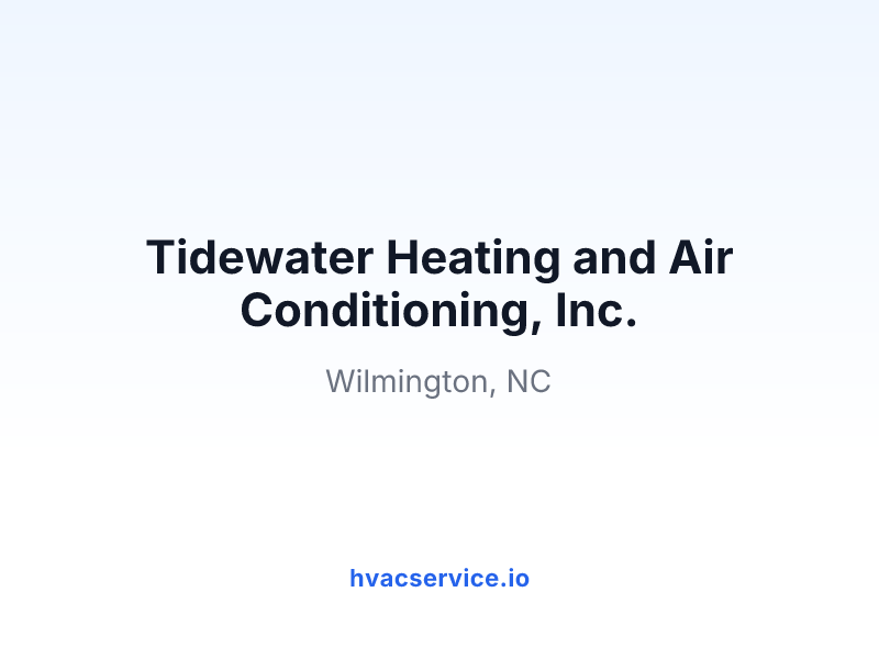 Tidewater Heating and Air Conditioning, Inc.