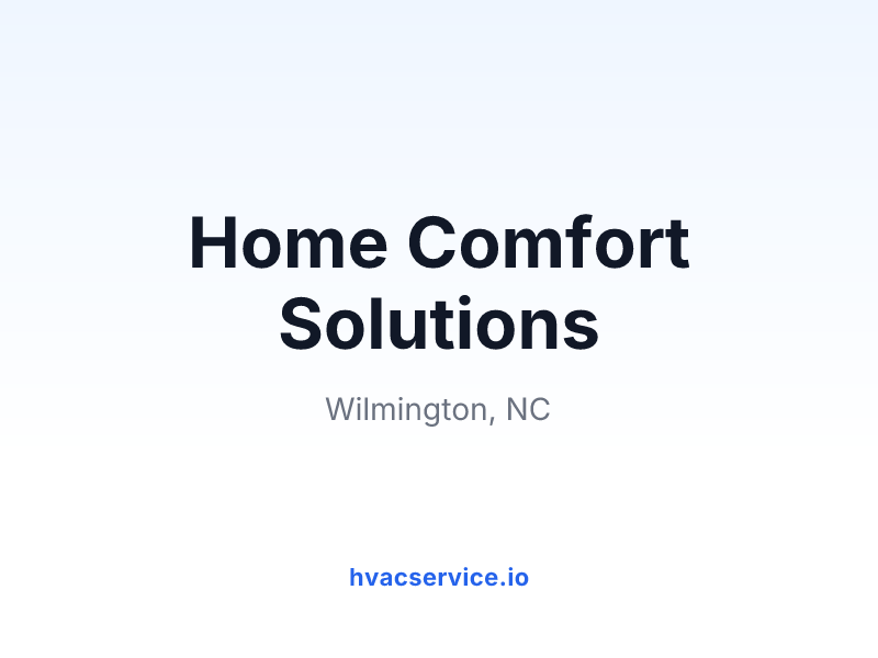 Home Comfort Solutions