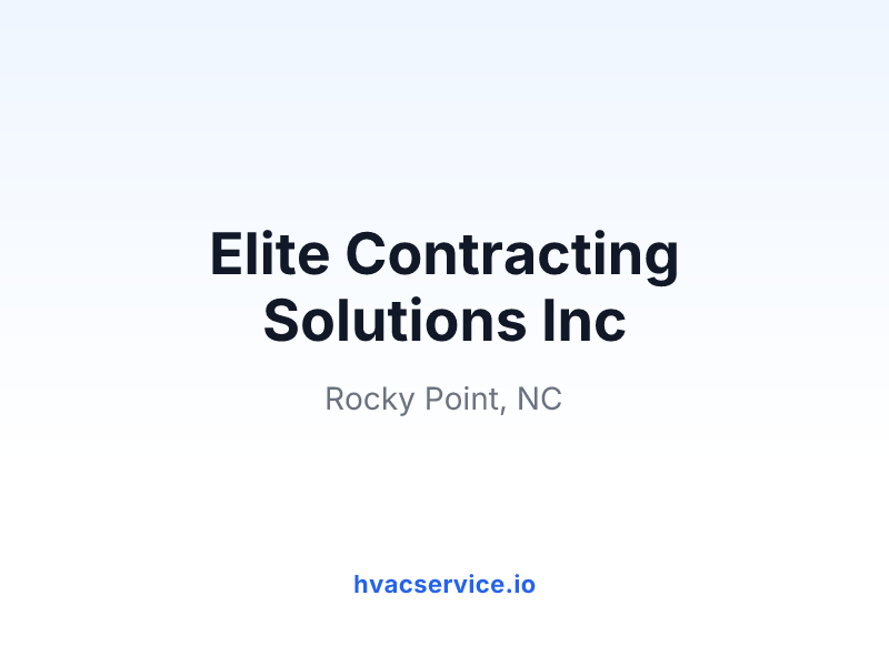 Elite Contracting Solutions Inc