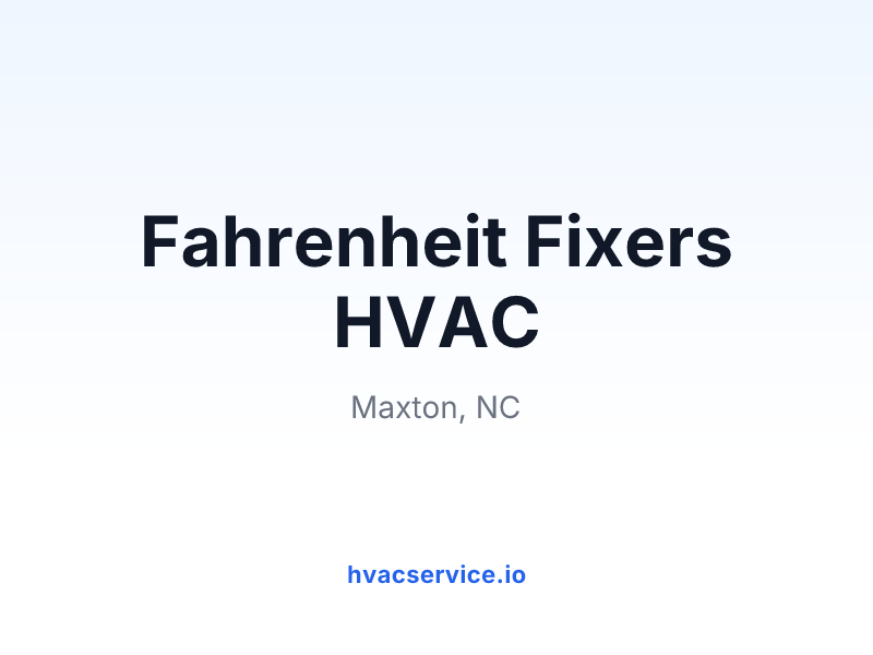 Fahrenheit Fixers HVAC