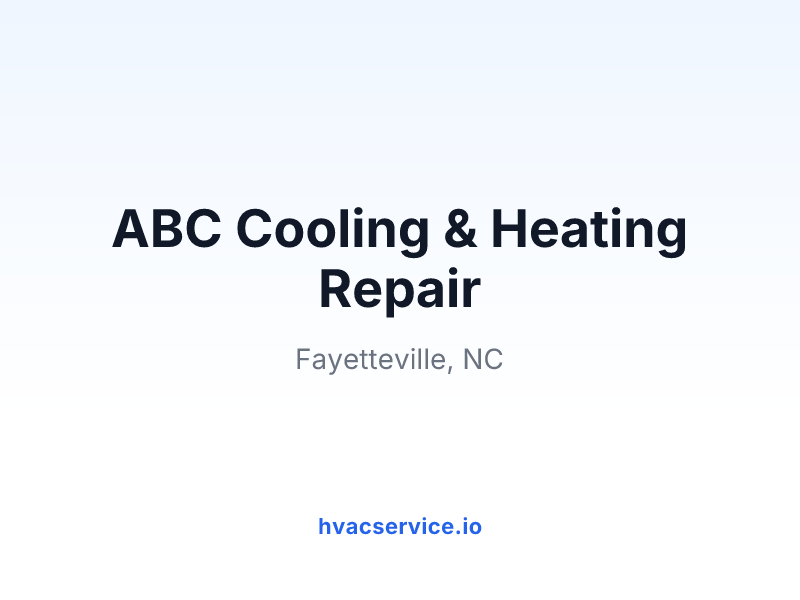 ABC Cooling & Heating Repair