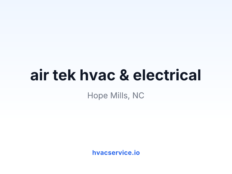 air tek hvac & electrical