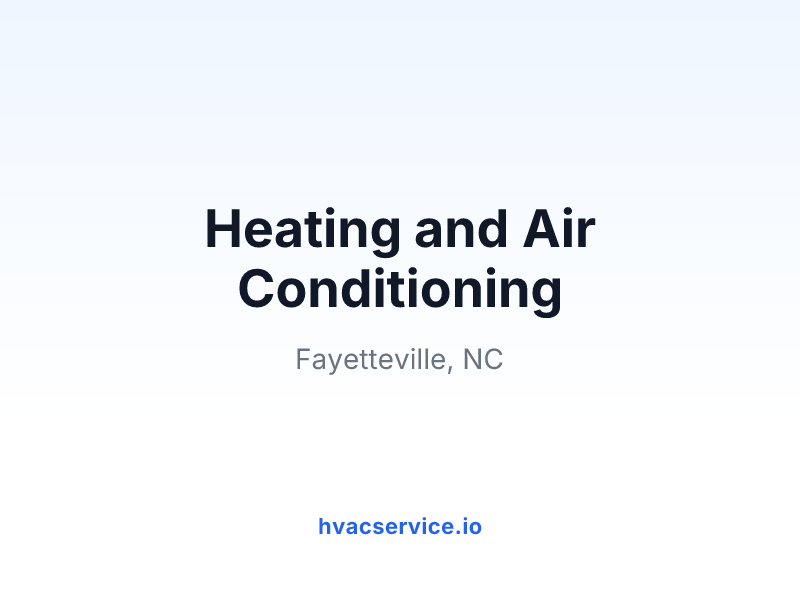 Heating and Air Conditioning