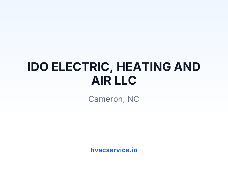 IDO ELECTRIC, HEATING AND AIR LLC