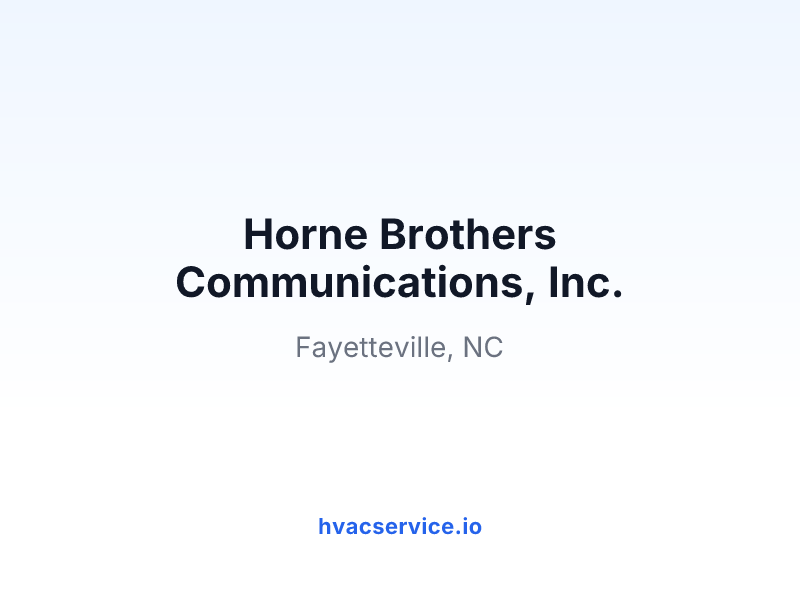Horne Brothers Communications, Inc.