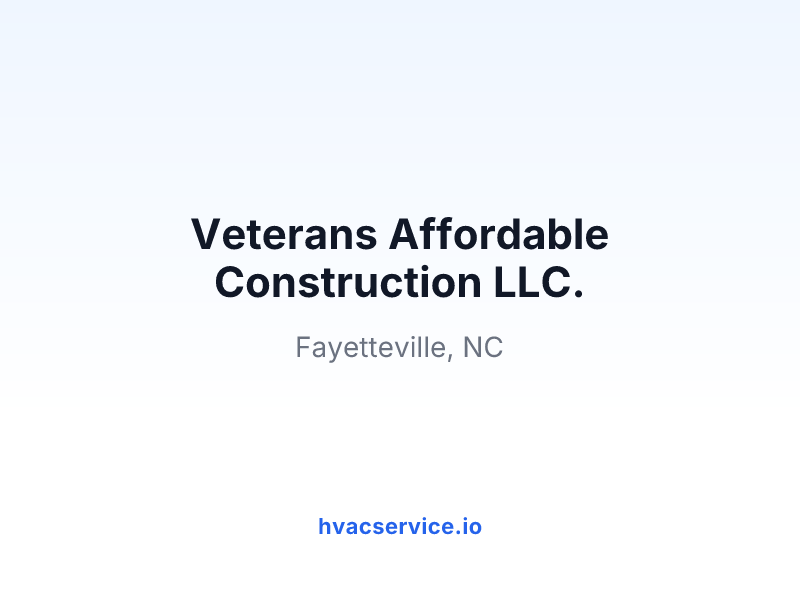 Veterans Affordable Construction LLC.