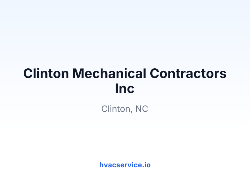 Clinton Mechanical Contractors Inc