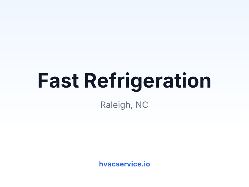 Fast Refrigeration