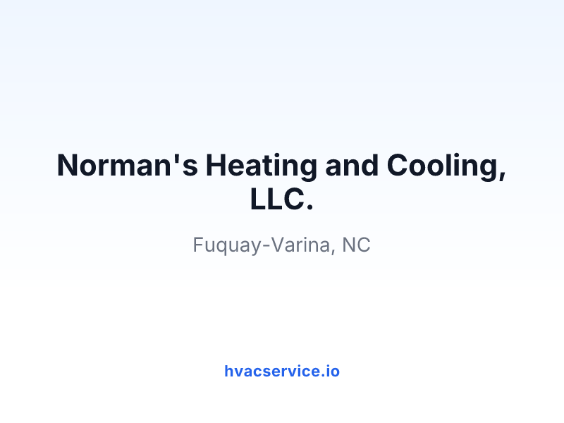 Norman's Heating and Cooling, LLC.