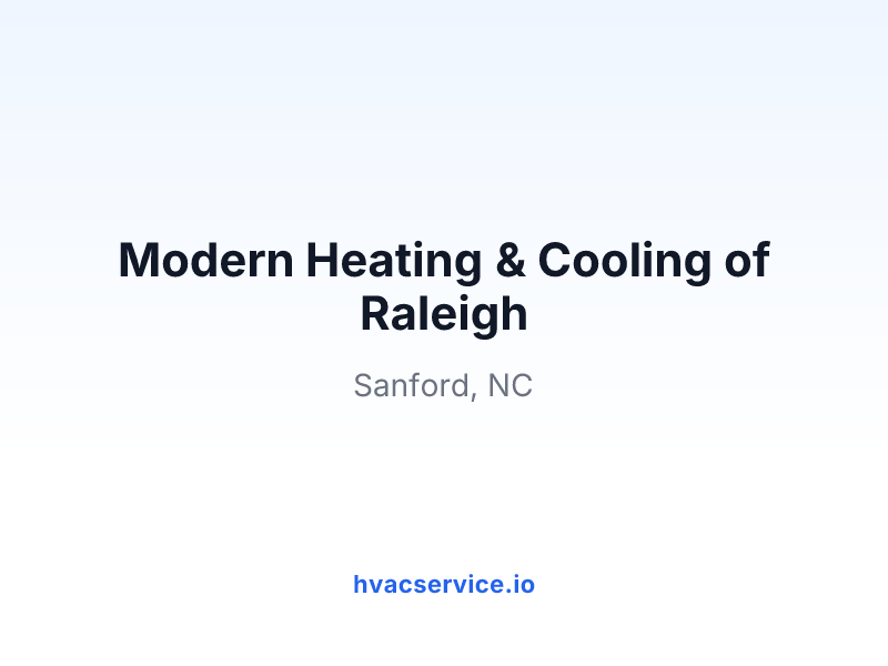 Modern Heating & Cooling of Raleigh