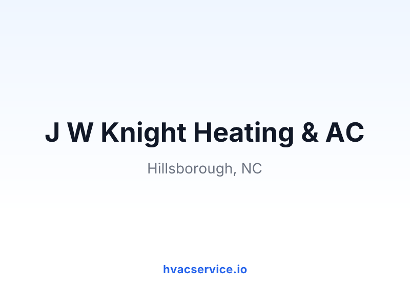 J W Knight Heating & AC
