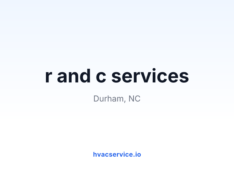 r and c services