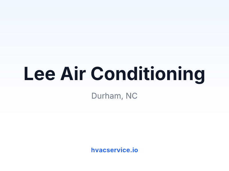 Lee Air Conditioning