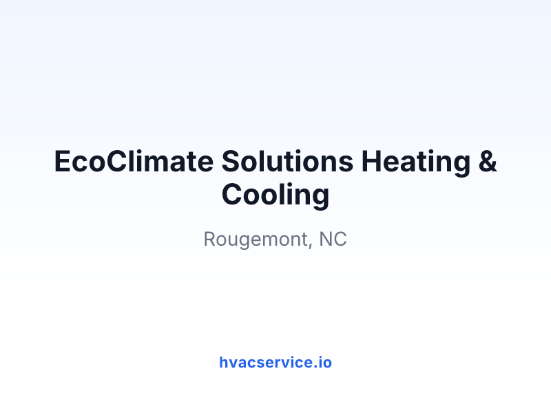 EcoClimate Solutions Heating & Cooling