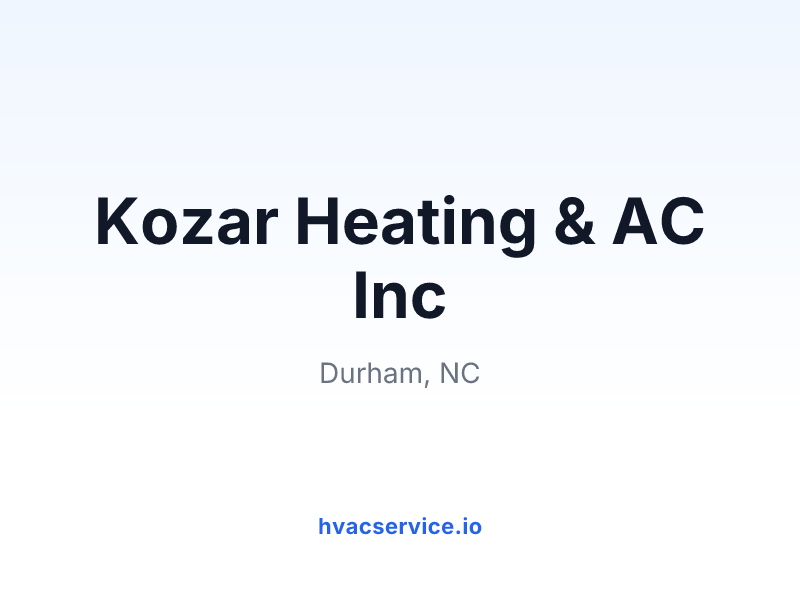 Kozar Heating & AC Inc