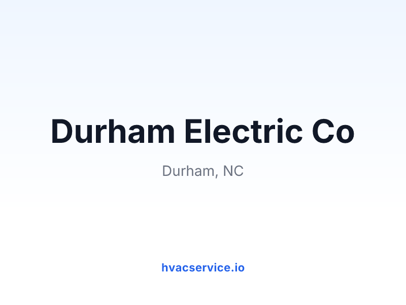 Durham Electric Co