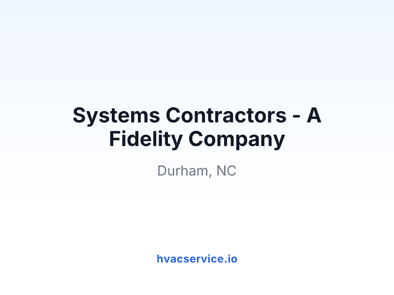 Systems Contractors - A Fidelity Company