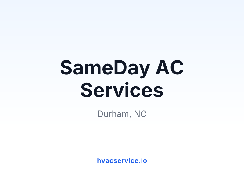SameDay AC Services