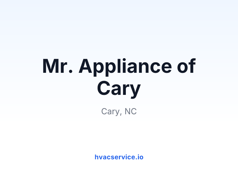 Mr. Appliance of Cary