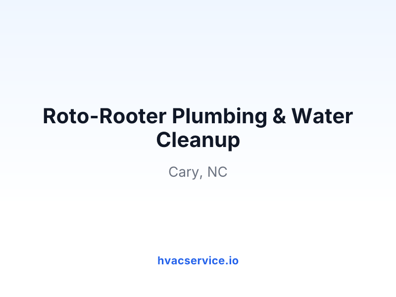 Roto-Rooter Plumbing & Water Cleanup