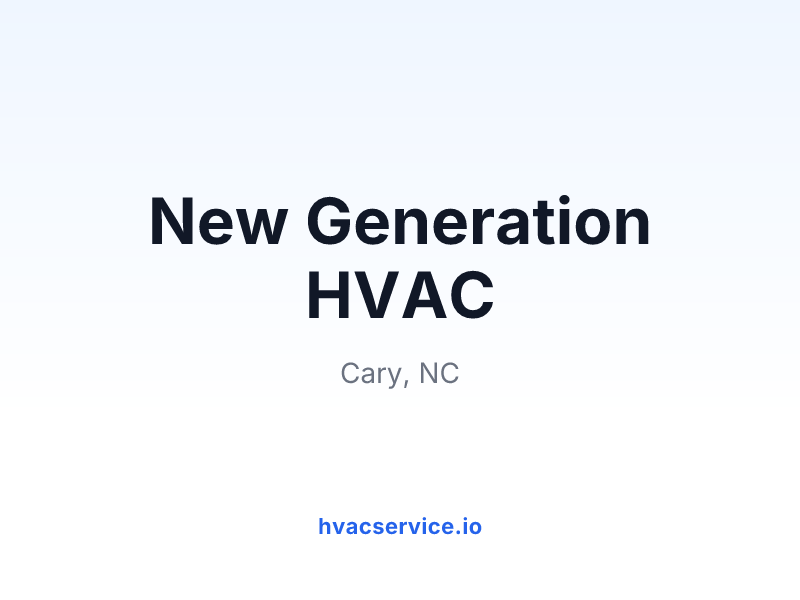 New Generation HVAC