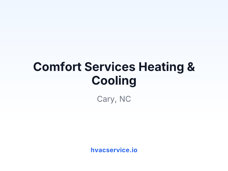 Comfort Services Heating & Cooling