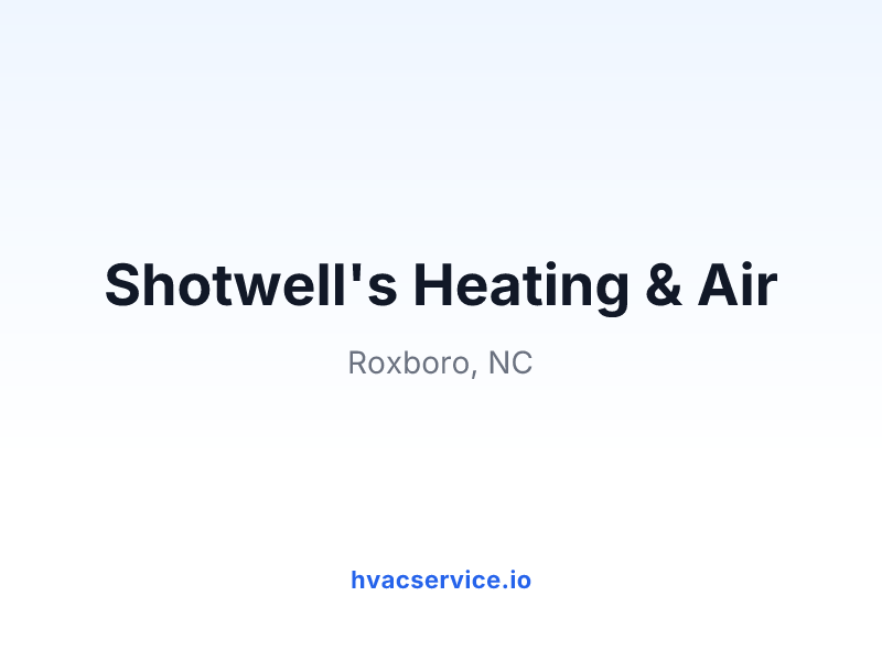 Shotwell's Heating & Air