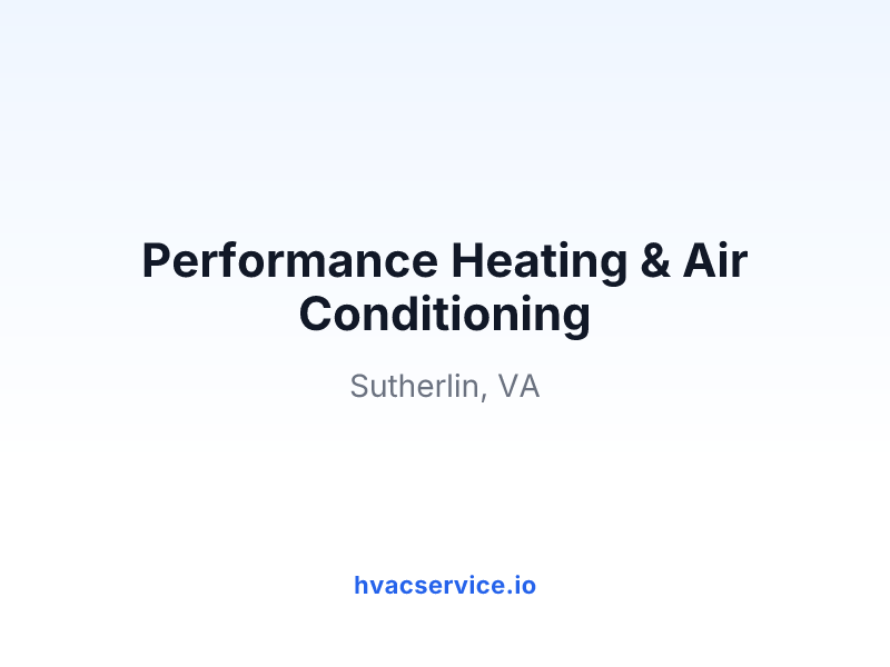 Performance Heating & Air Conditioning