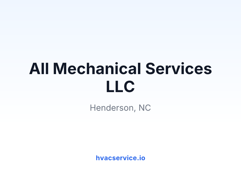 All Mechanical Services LLC