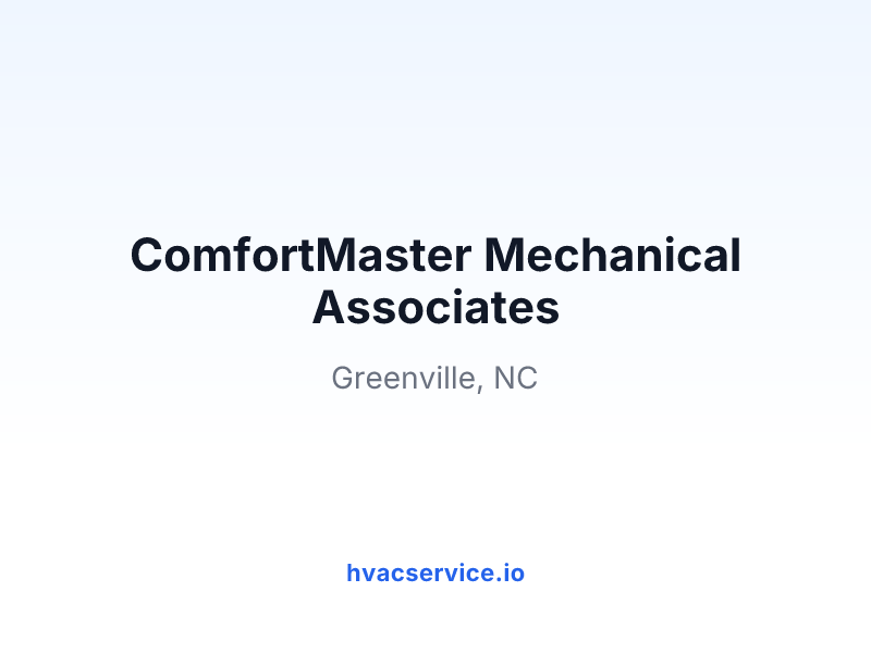 ComfortMaster Mechanical Associates