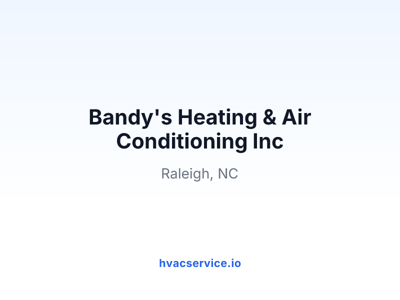Bandy's Heating & Air Conditioning Inc