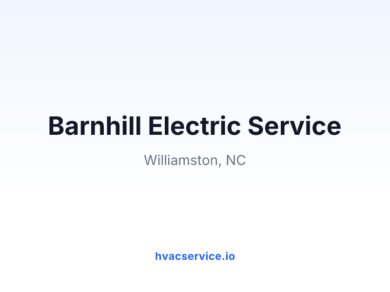 Barnhill Electric Service