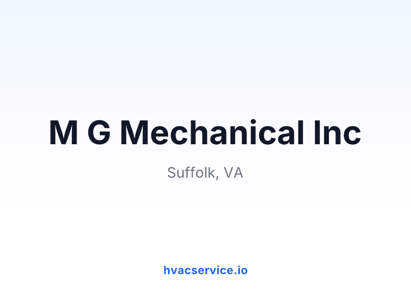 M G Mechanical Inc