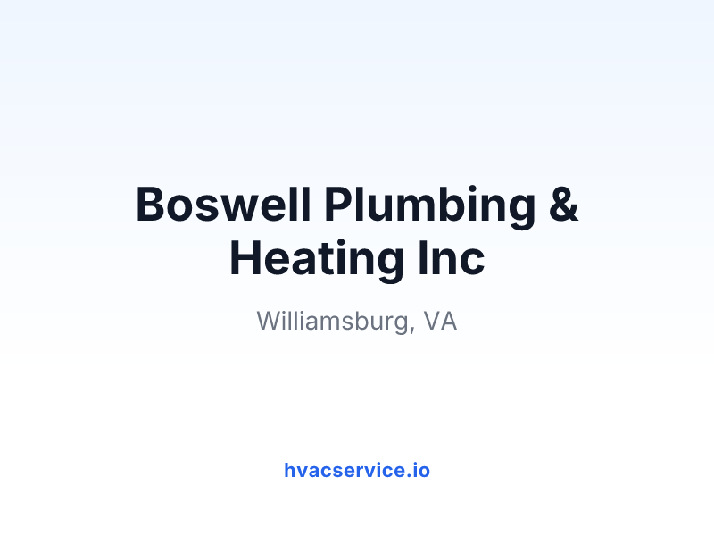 Boswell Plumbing & Heating Inc