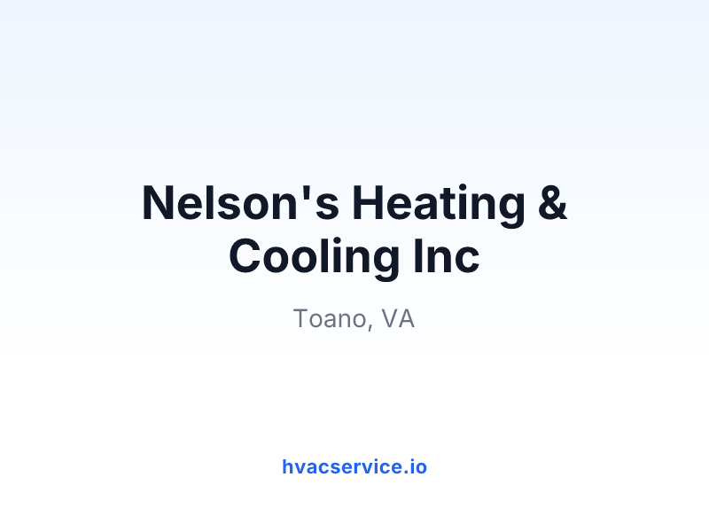 Nelson's Heating & Cooling Inc