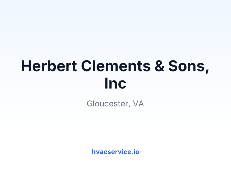 Herbert Clements & Sons, Inc