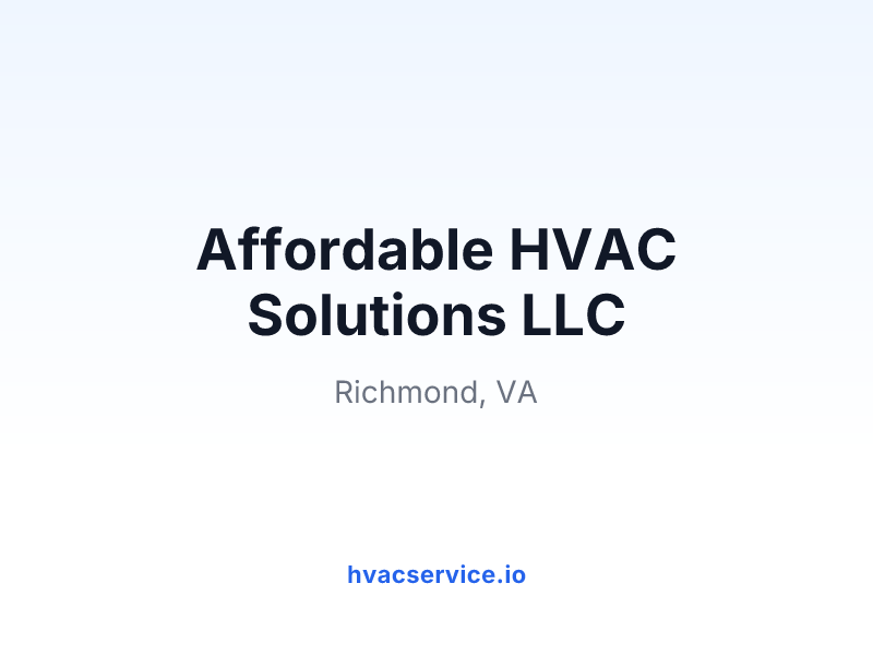 Affordable HVAC Solutions LLC